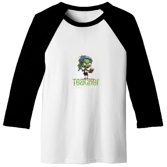 Kindergarten Teacher Loves Brains Baseball Tees