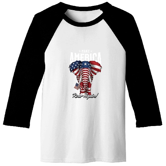 Republican Make America Roar Again Election 2024 Baseball Tees