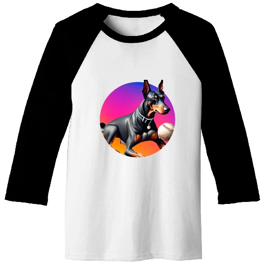 Doberman baseball player Baseball Tees