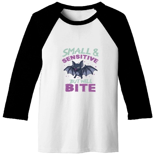 Bat Halloween Outfit Small Sensitive But Will Bite Baseball Tees