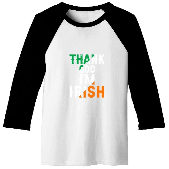 St Patricks Thank God Im Irish Premium Baseball Tees