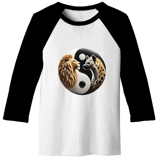 Lion & Hyena - Yin-Yang Baseball Tees