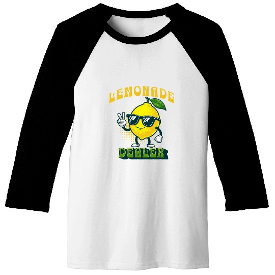 Lemonade Dealer Lemon Juice Stand Store Staff Baseball Tees
