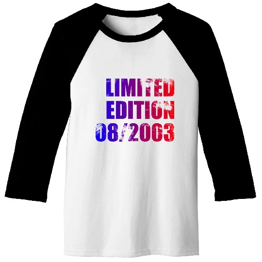 21st birthday Limited Edition 08/2003 Baseball Tees