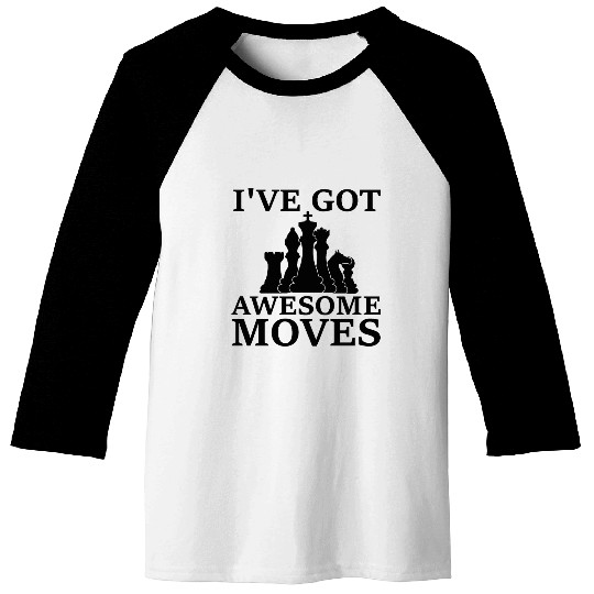 Funny Chess Player Checkerboard Chess Board Baseball Tees