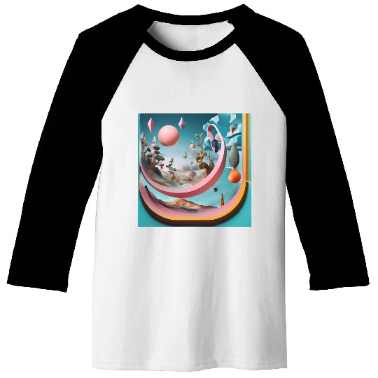 3D Surrealism Artwear Baseball Tees