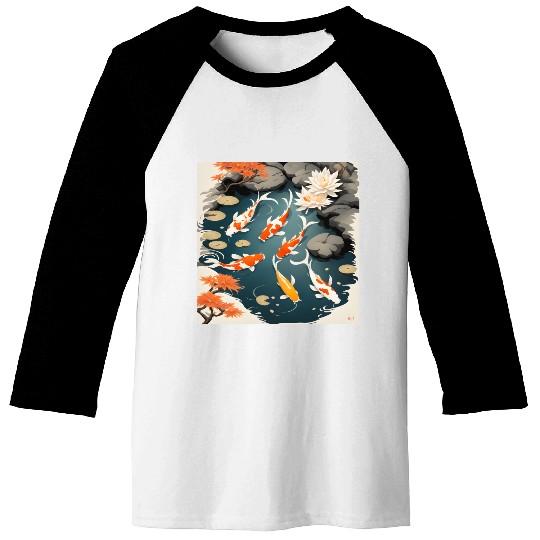Koi Pond 2 Baseball Tees