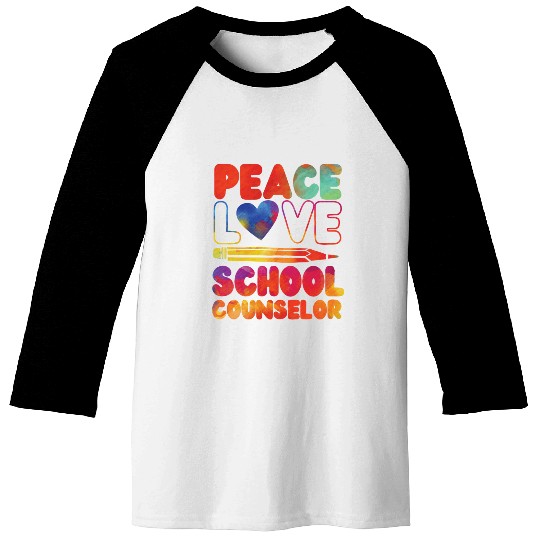 School Counselor Girl Watercolor Baseball Tees
