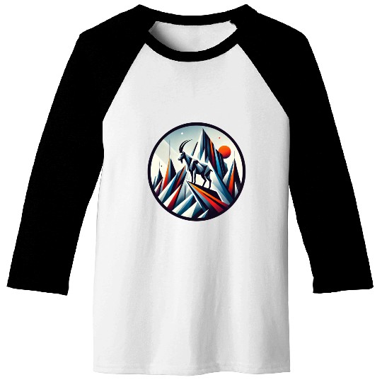 Abstract mountain goat Baseball Tees