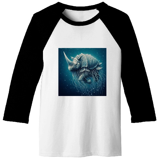 The jellyfish-rhino Baseball Tees