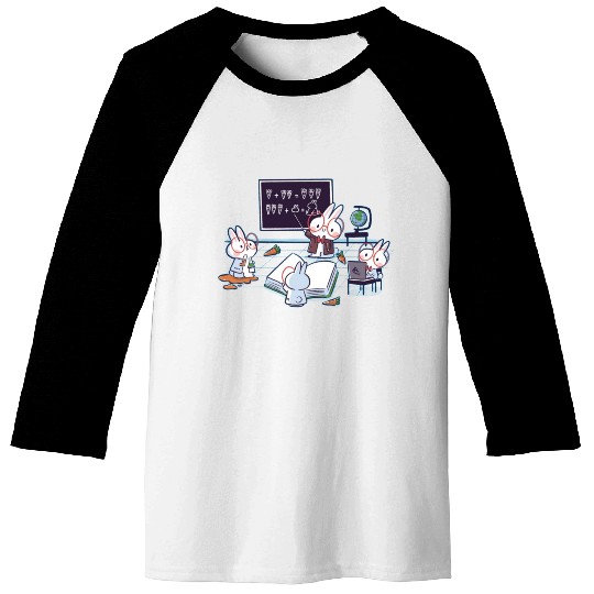 Bunnies Math, Funny Back To School Baseball Tees