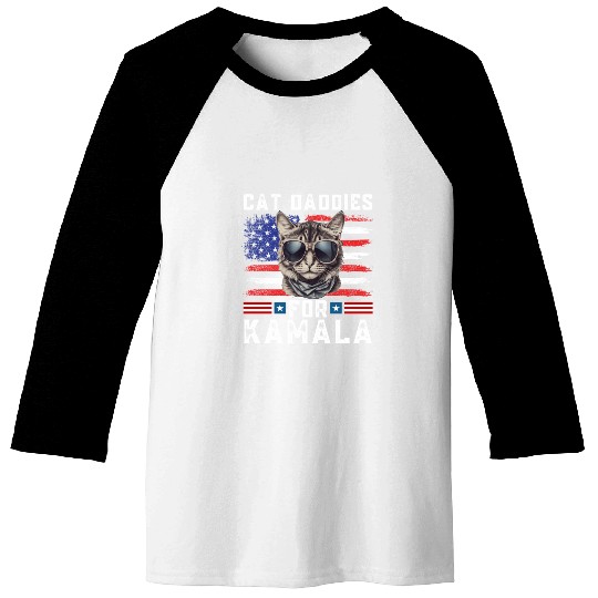 Cat daddies for kamala Harris 2024 Baseball Tees
