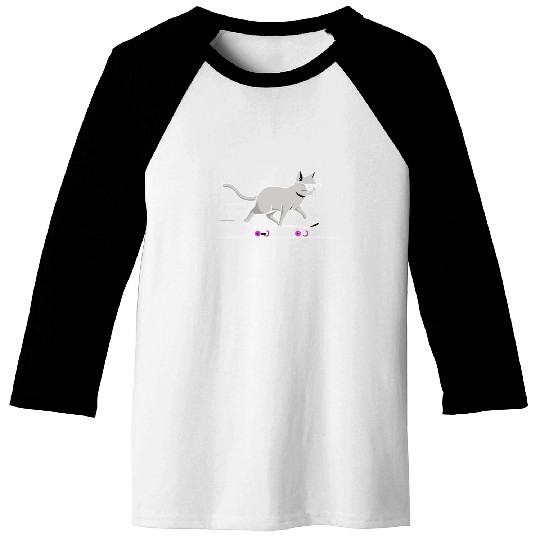 Cat Wearing Sunglasses Riding Skateboard Baseball Tees