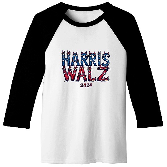 Harris Waltz 2024 Election Funny Cat Kamala Baseball Tees