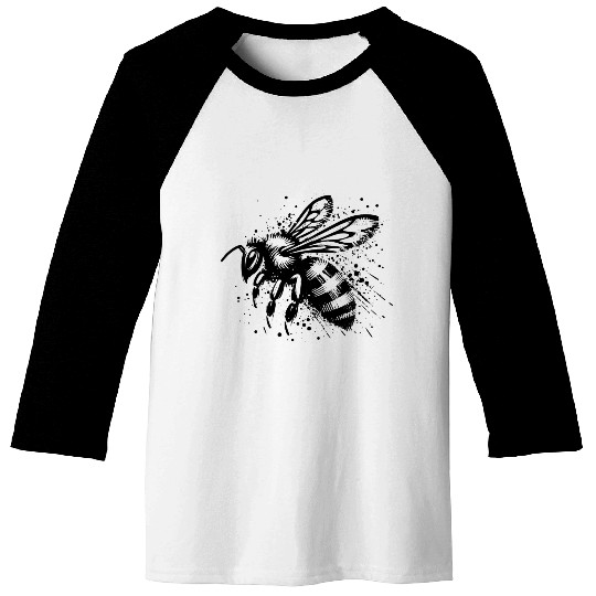 Honey Bee Insect Art 4 Baseball Tees