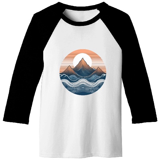 Mountain and Ocean Baseball Tees