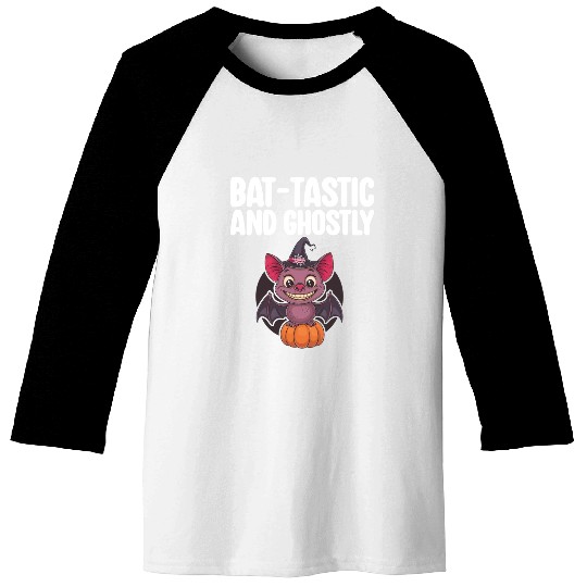 Bat-tastic and Ghostly Halloween Fun Baseball Tees