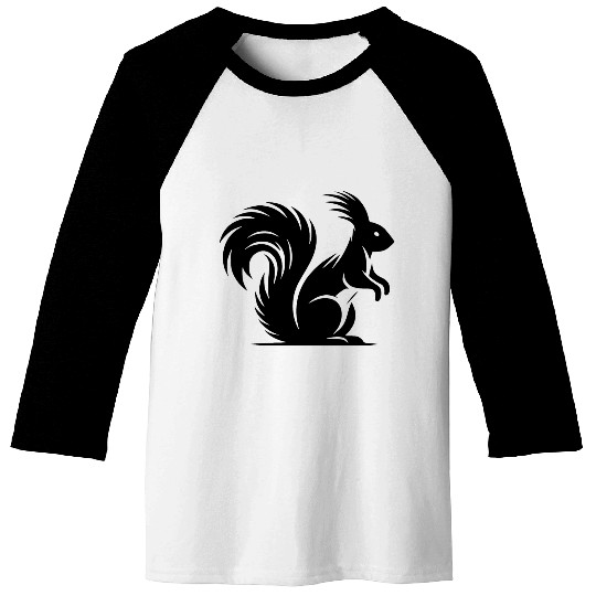Cute Squirrel With A Bushy Tail Baseball Tees