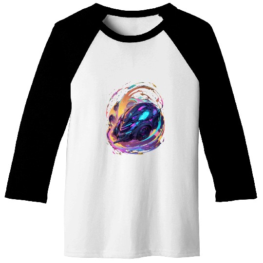 Neon Drift Racer Baseball Tees