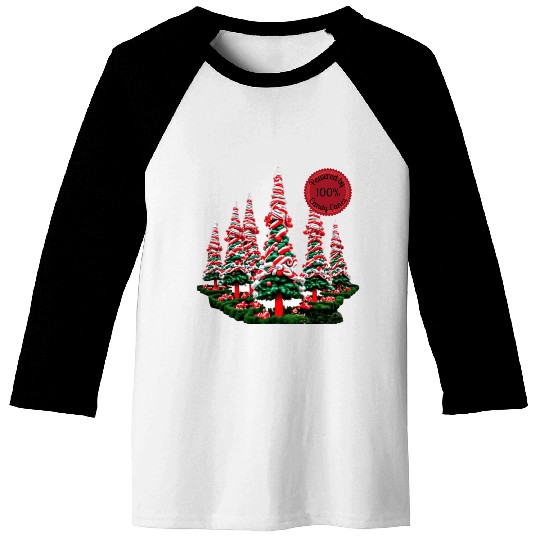 Powered by Candy Canes Baseball Tees