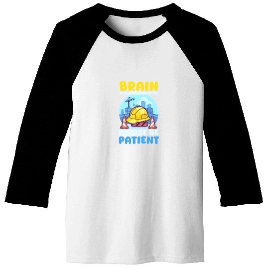 Depression Awareness Brain Under Construction Baseball Tees