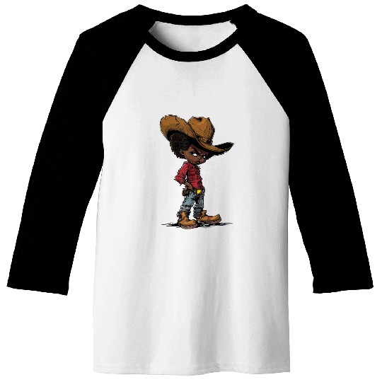 Lil Black Cowboy Baseball Tees