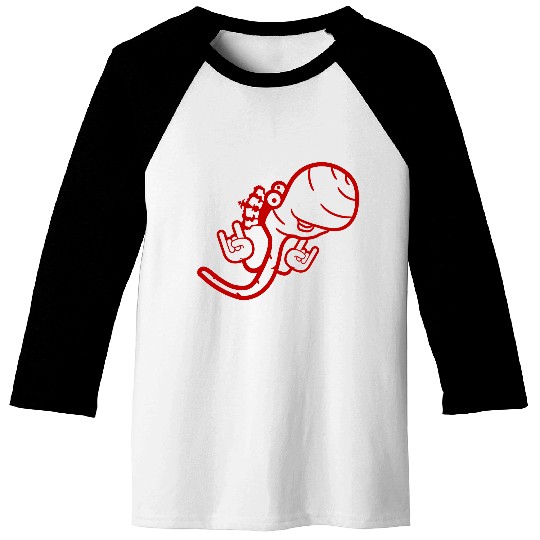 Cute Cool Worm Crown King Party Animal Fun Monster Baseball Tees