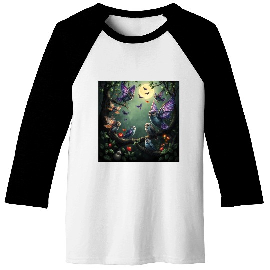 Enchanted Forest Creatures Halloween Ideas Baseball Tees