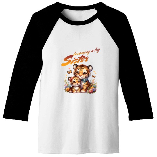 Soon I Will Be A Big Sister Sweet Tigers Baseball Tees