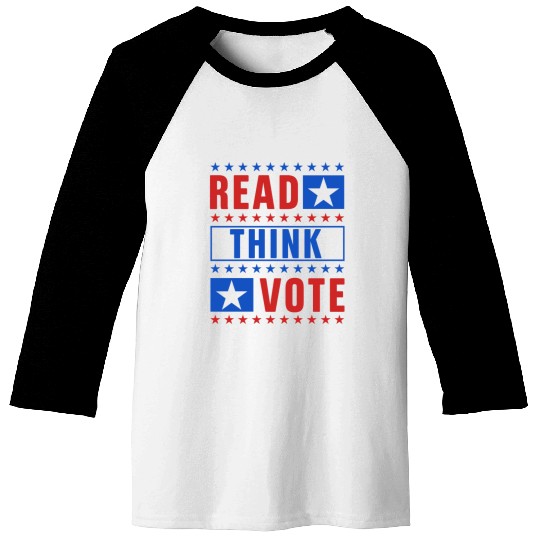 Read Think Vote - Election Baseball Tees