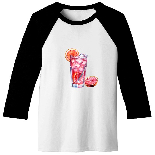 Grapefruit Citrus Cocktail Baseball Tees