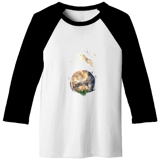 Wolf Moon Magic Baseball Tees