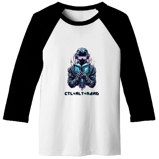 Ctl+ Alt + Read Y2K Reading Book Lover Gift Baseball Tees