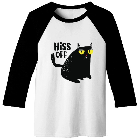 hiss off cat Baseball Tees