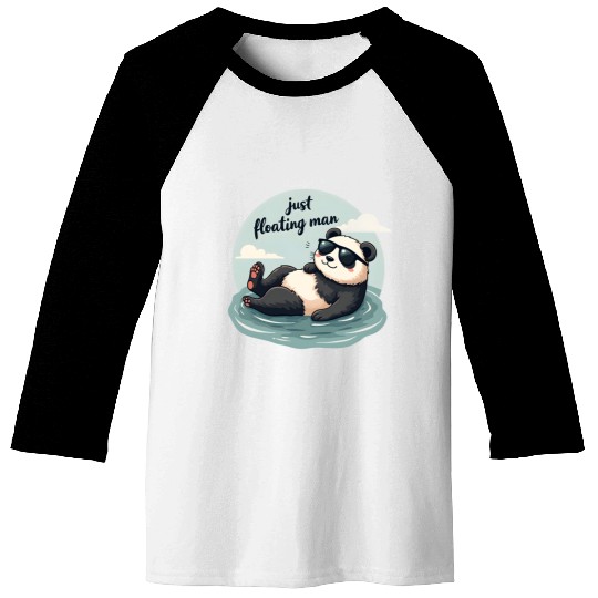 Cute Panda with Sunglasses Baseball Tees