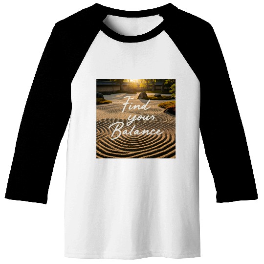 Find Your Balance Tranquil Sand Lines Collection Baseball Tees