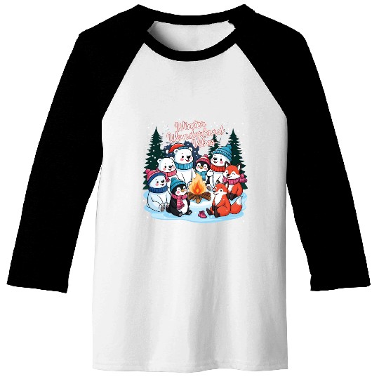 Winter Wonderland Snowflake Baseball Tees