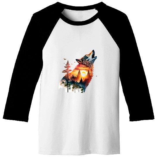 Vintage Wolf Moon Graphic Baseball Tees – Retro 90s