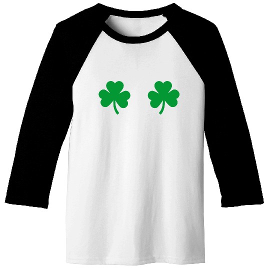 Shamrock Boobs Irish Boobies St Patricks Day Baseball Tees