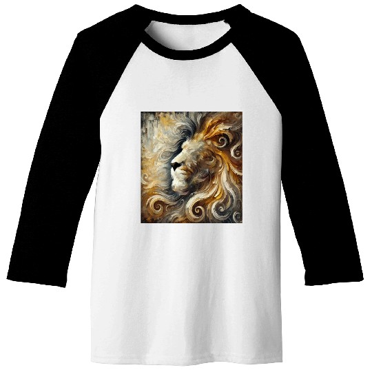 Abstract Lion Baseball Tees