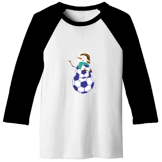 Snowman Soccer Winter Wonderland Fun Baseball Tees