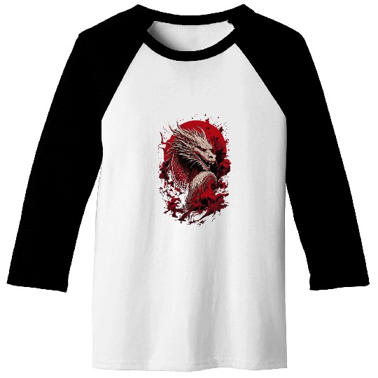 Japanese Dragon, Ghostly Baseball Tees