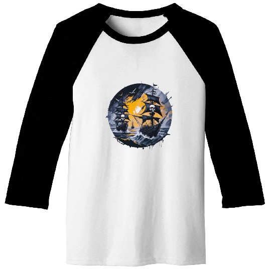 Pirate Boat, Pirates, Captain, Sailing Ship, Baseball Tees