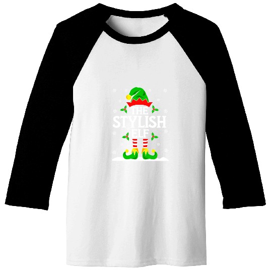 The Stylish Elf Christmas Baseball Tees