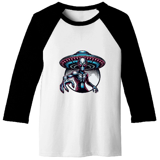 Grey Alien Baseball Tees