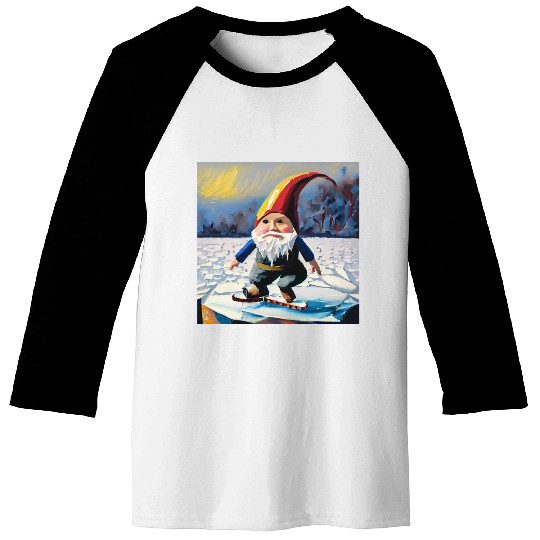 Walking on ice Baseball Tees