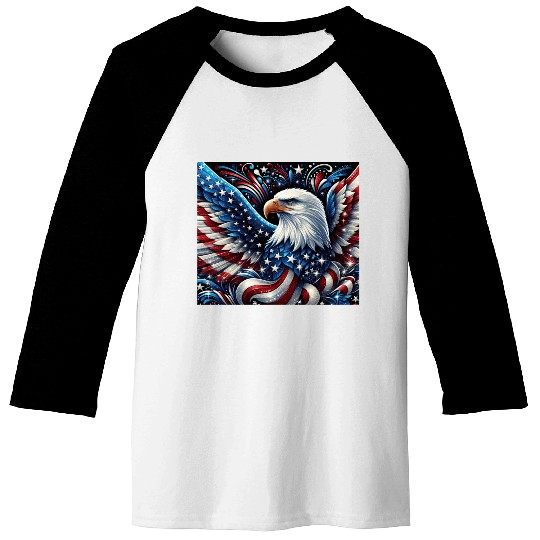 Patriotic Eagle Baseball Tees