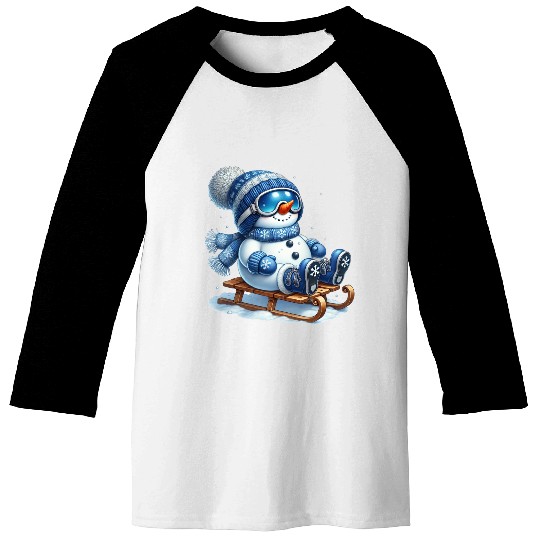 Snowman Christmas, Funny Snowman Baseball Tees