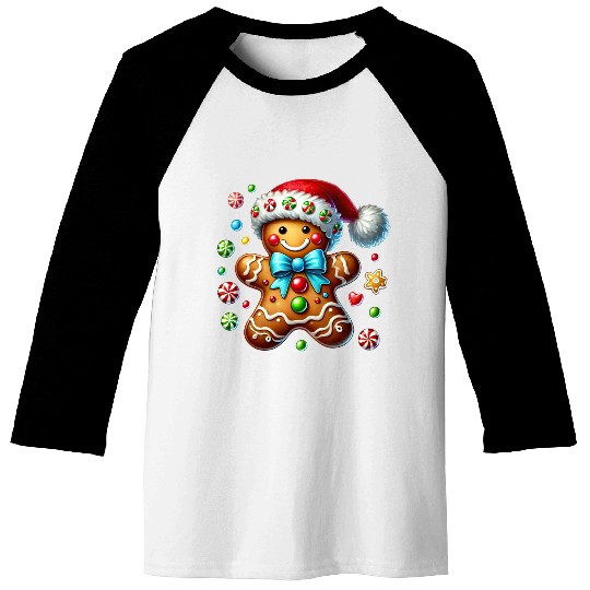 Gingerbread Christmas, Merry Christmas Baseball Tees