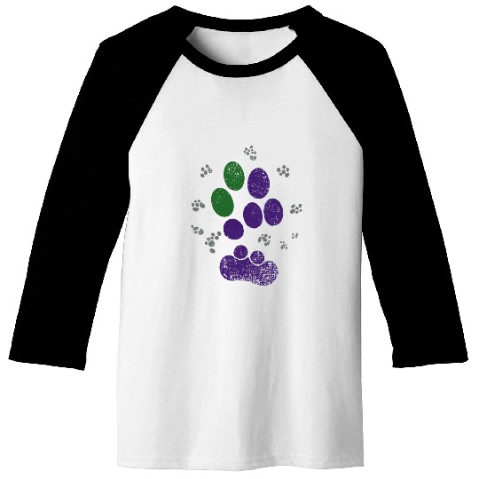 AroAce Cat Paw Prints Baseball Tees